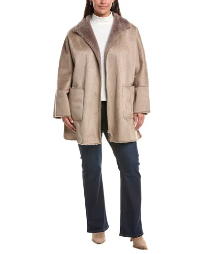 Marina Rinaldi Plus Rodeo Coat In Neutral
