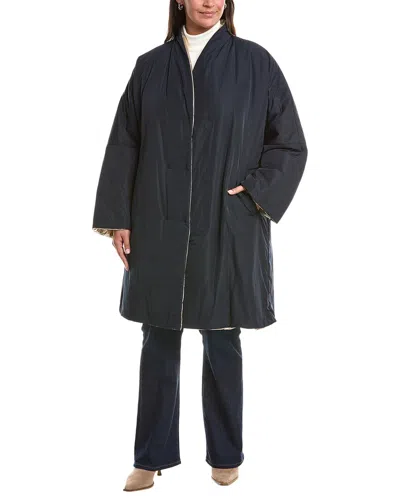 Marina Rinaldi Plus Rugiada Quilted Coat In Black