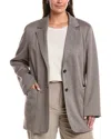 Marina Rinaldi Plus Satira Jersey Jacket In Gray