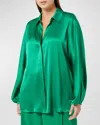 MARINA RINALDI PLUS SIZE ACANTO BLOUSON-SLEEVE BLOUSE