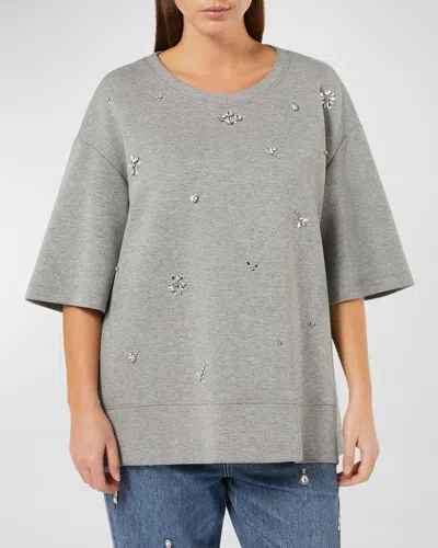 MARINA RINALDI PLUS SIZE CRYSTAL-EMBELLISHED T-SHIRT