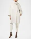 Marina Rinaldi Plus Size Durante Single-button Wool Jacket In Ivory