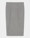 MARINA RINALDI PLUS SIZE ETIOPIA HOUNDSTOOTH WOOL MIDI SKIRT