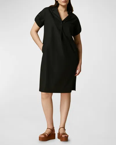 Marina Rinaldi Plus Size Grazia Cotton Poplin Shirtdress In Black