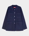 Shop Marina Rinaldi Plus Size Jimco Denim Utility Jacket In China Blue