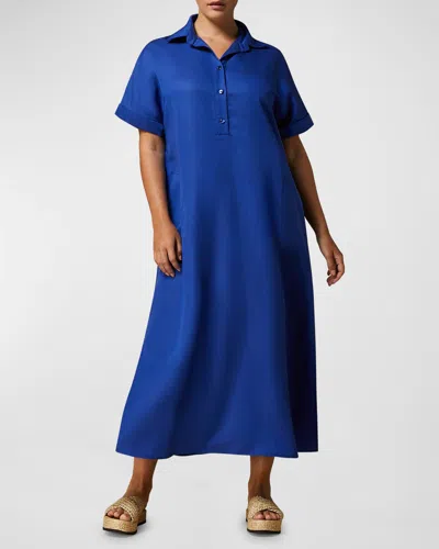 Marina Rinaldi Negelia Midi Dress In Cornflower Blue
