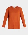Marina Rinaldi Plus Orma Cashmere Sweater In Red Orange