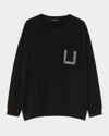Marina Rinaldi Uscita Talento Removable Collar Sweater In Black