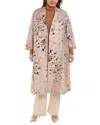 Marina Rinaldi Plus Tigrotto Silk-blend Overcoat