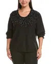 Marina Rinaldi Plus Tina Top In Black
