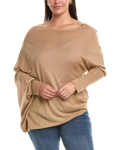 Marina Rinaldi Plus Unito Wool In Brown