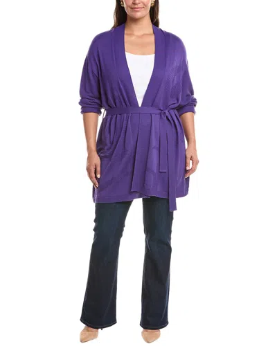 Marina Rinaldi Plus Vodka Wool-blend Cardigan In Purple
