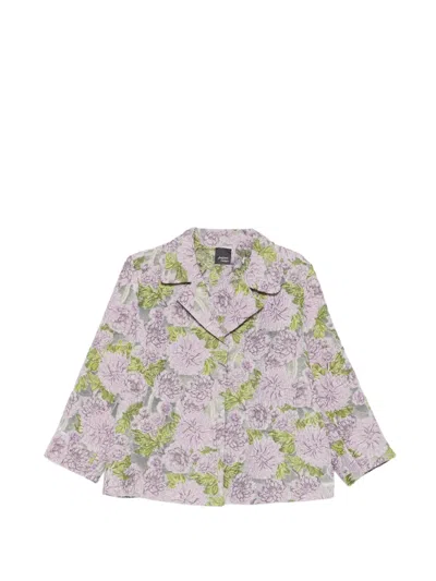 Marina Rinaldi Pmrgirello Floral Jacket In Purple