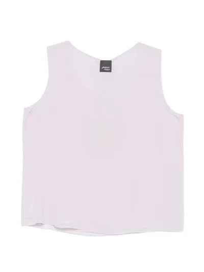 Marina Rinaldi Pmrrapace Scoopneck Top In Neutral