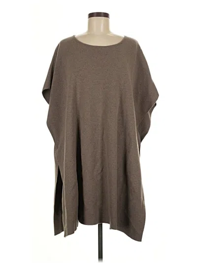 Pre-owned Marina Rinaldi Poncho In Brown
