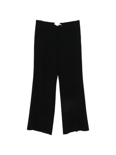 Marina Rinaldi Pontile Pressed-crease Flared Trousers In Black