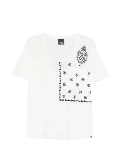 Marina Rinaldi Print T-shirt In White