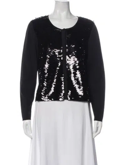 Pre-owned Marina Rinaldi Printed Evening Jacket In Black