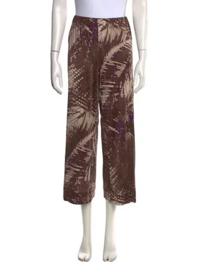 Pre-owned Marina Rinaldi Printed Wide Leg Pants In Multi
