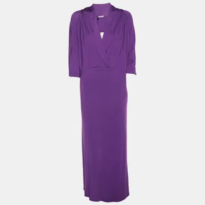 Marina Rinaldi Purple Jersey Midi Dress
