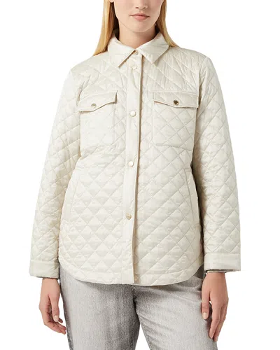 Marina Rinaldi Quilted Coat In Ivory