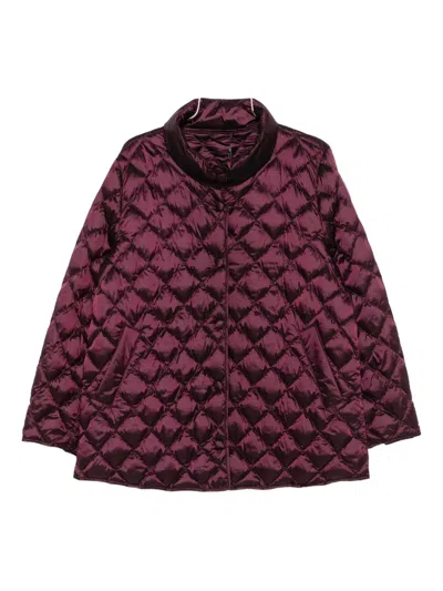 Marina Rinaldi Quilted Diamond-pattern Jacket In Multi