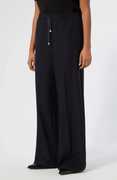 Marina Rinaldi Quota Stretch Twill Pull-on Pants In Blue