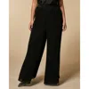 Marina Rinaldi Rapsodia Straight Leg Cady Pants In Black