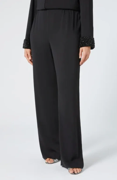 Marina Rinaldi Radio Cady Wide Leg Trousers In Black
