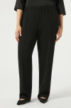 Marina Rinaldi Rapsodia Straight Leg Cady Pants In Black