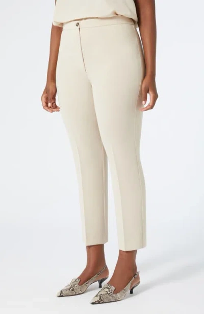 Marina Rinaldi Ravel Cigarette Trousers In Beige