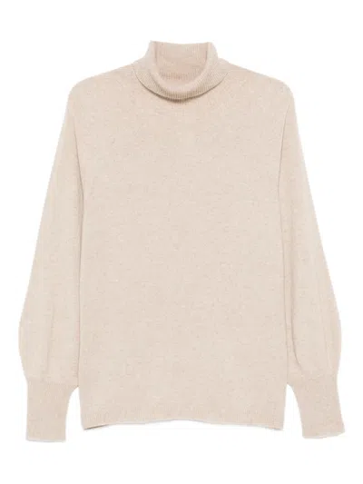 Marina Rinaldi Roll-neck Sweater In Neutral