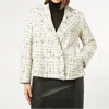 Marina Rinaldi Plus Saggina Wool-blend Blazer In White
