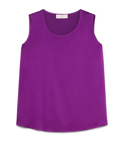 Marina Rinaldi Satin Top In Purple