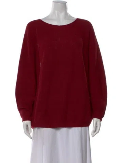 Pre-owned Marina Rinaldi Scoop Neck Sweater In Red