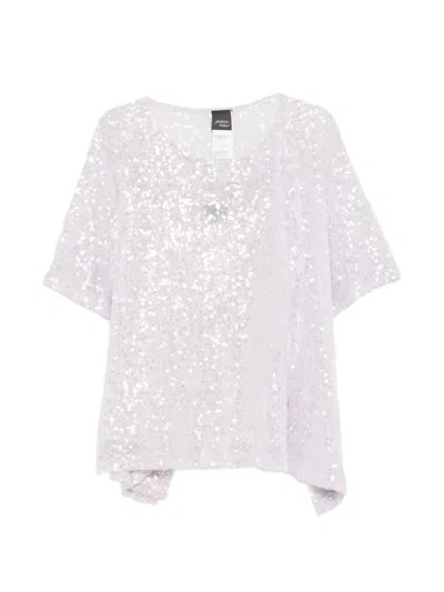 Marina Rinaldi Sequin Embellished Blouse In Purple