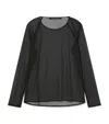 Marina Rinaldi Sheer Giudy Blouse In Black