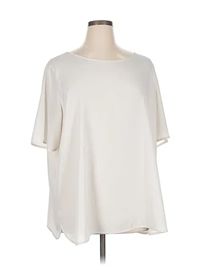 Pre-owned Marina Rinaldi Short Sleeve T-shirt In White