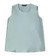 Marina Rinaldi Silk-cotton Foggia Tank Top