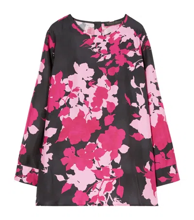 Marina Rinaldi Silk Lecce Tunic In Black