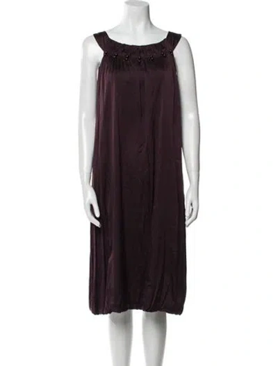 Pre-owned Marina Rinaldi Silk Midi Length Dress In Multi