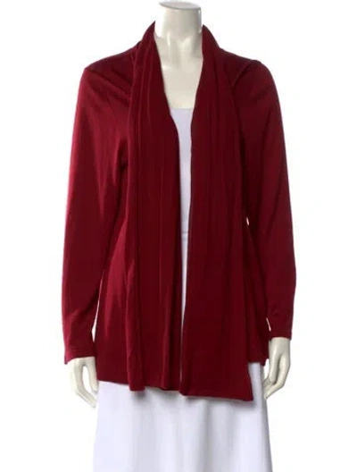 Pre-owned Marina Rinaldi Silk Open Front Sweater In Orange