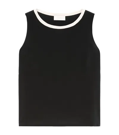 Marina Rinaldi Silk Sleeveless Top In Black