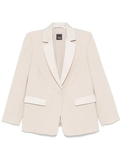 MARINA RINALDI MARINA RINALDI SINGLE-BREASTED BLAZER 'MANDARE' BEIGE