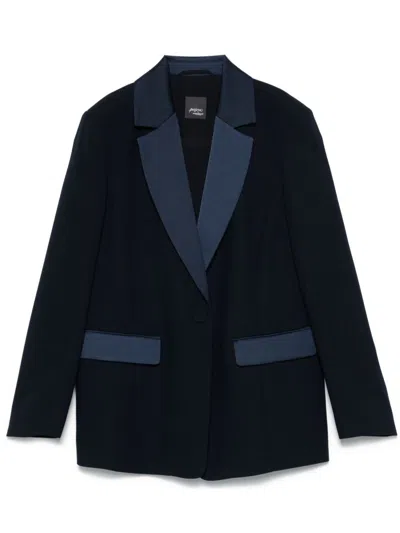 Marina Rinaldi Single-breasted Blazer 'mandare' Blue