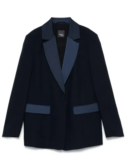 Marina Rinaldi Single-breasted Blazer 'mandare' Blue