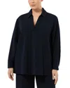 Marina Rinaldi V-neck Zama Blouse In Black