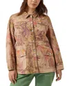 Marina Rinaldi Sport 1a Uscita Gattini Printed Jacket In Hazelnut Brown
