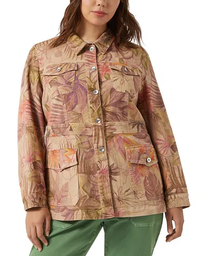 Marina Rinaldi Sport 1a Uscita Gattini Printed Jacket In Hazelnut Brown