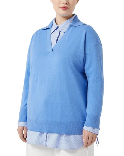 Marina Rinaldi Sport 1a Uscita Strillo Sweater In Avio